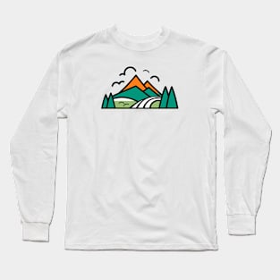 Simple mountainous landscape Long Sleeve T-Shirt